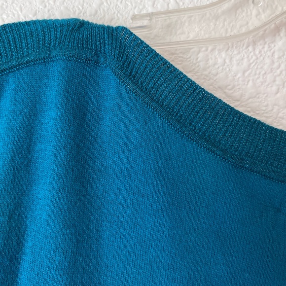 LILLY Pullitzer Cobo Sweater Size M Inky Tidal teal color - Picture 9 of 11